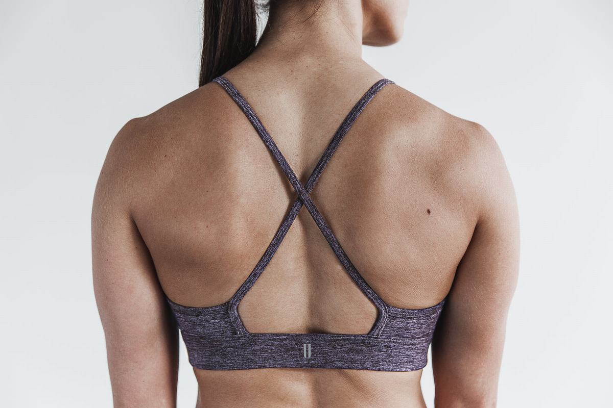 Nobull High-Neck Matte Women's Sports Bras Deep Lavender | Australia (UV4376)